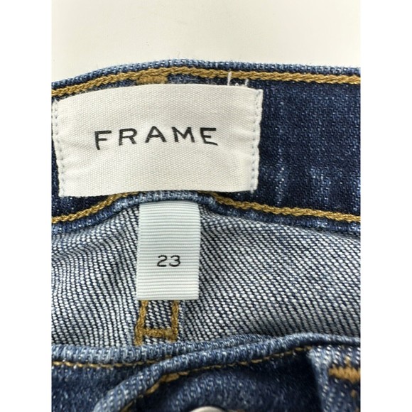 Frame Jeans Womens 23 Le ‎ Beau High Rise Crop Medium Wash Blue Denim - Picture 9 of 12